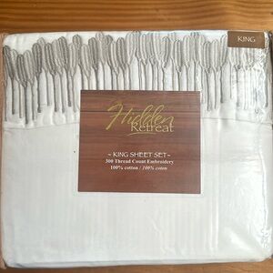 100% Cotton King Sheet Set NWT